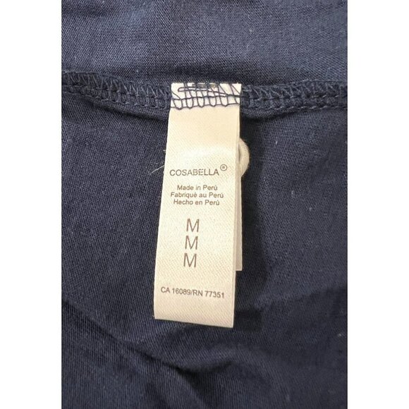 NWT Cosabella Lace Trim Flirty Sleep Robe in Navy Blue/ Moon Ivory MSRP$104 - Picture 9 of 10